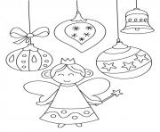 Coloriage ange de noel 2 dessin