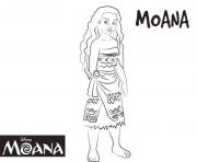 Coloriage vaiana moana disney in the forest dessin