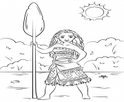 Coloriage vaiana princesse disney fille dessin