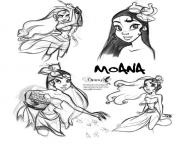 Coloriage maui du film disney vaiana dessin