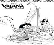 Coloriage vaiana est heureuse disney princesse dessin