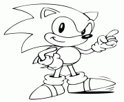 sonic 196 dessin à colorier