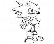 Coloriage sonic rouge dessin