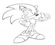 sonic 140 dessin à colorier