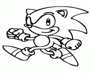 sonic the hedgehog walking dessin à colorier