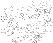 Coloriage sonic mario dessin