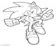 sonic 70 dessin à colorier