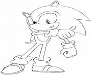 Coloriage sonic the hedgehog running dessin