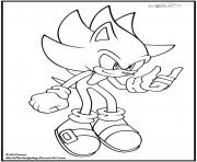 sonic 40 dessin à colorier