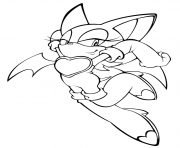 Coloriage sonic tails dessin