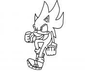 Coloriage sonic rouge dessin