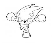 Coloriage super sonic 70 dessin