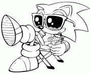 Coloriage classic sonic the hedgehog dessin