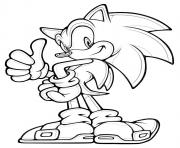 Coloriage sonic the hedgehog jumping dessin