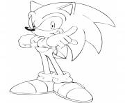 Coloriage sonic le herisson a pleine vitesse dessin