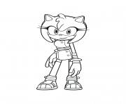 Coloriage sonic the hedgehog running dessin