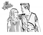 Coloriage portrait soy luna dessin