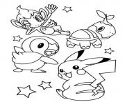 Coloriage pikachu 5 dessin