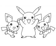 Coloriage pikachu 144 dessin