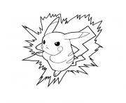 pikachu dessin à colorier