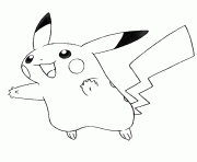 Coloriage happy pikachu sa55f dessin