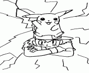 pikachu 95 dessin à colorier