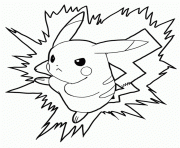 battling pikachu sd96f dessin à colorier
