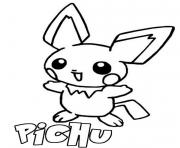 pikachu pichu dessin à colorier