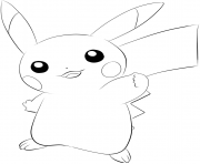 pikachu pokemon 2 dessin à colorier