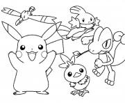 pokemon cartoon pikachu sdd34 dessin à colorier