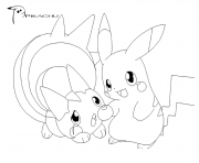 pikachu 281 dessin à colorier