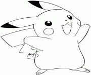 pikachu 26 dessin à colorier