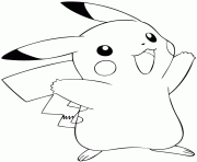 Coloriage pikachu 144 dessin