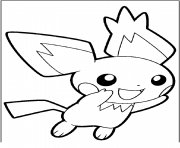pikachu pichu 2 dessin à colorier