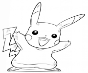 pikachu pokemon dessin à colorier