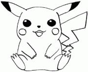 pikachu 3 dessin à colorier