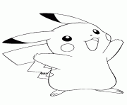 pikachu 4 dessin à colorier