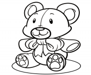 facile ours en peluche dessin à colorier