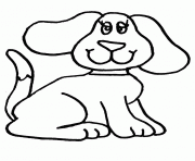 chien facile maternelle dessin à colorier