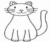 chat facile 142 dessin à colorier