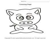 Coloriage cochon mignon facile 11