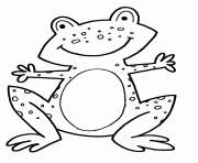 Coloriage grenouille facile 8