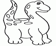 dinosaure facile 5 dessin à colorier