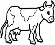 vache facile 80 dessin à colorier