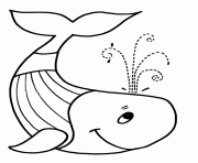 baleine facile 13 dessin à colorier