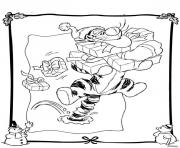 winnie the pooh disney noel 8 dessin à colorier