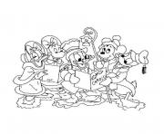 Coloriage Mickey Mouses sign Merry Christmas dessin