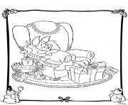 winnie the pooh disney noel 10 dessin à colorier
