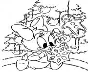 Coloriage mickey mouse joue au pere noel avec le sac de cadeaux dessin