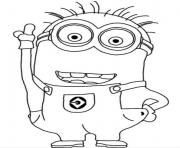 Coloriage Tim Minion Smiling dessin